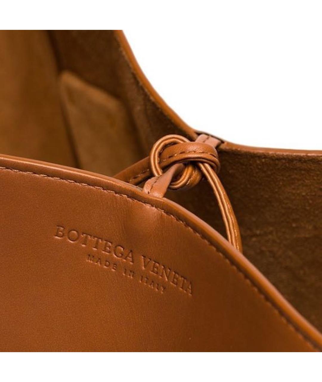 BOTTEGA VENETA Оранжевая кожаная сумка тоут, фото 6
