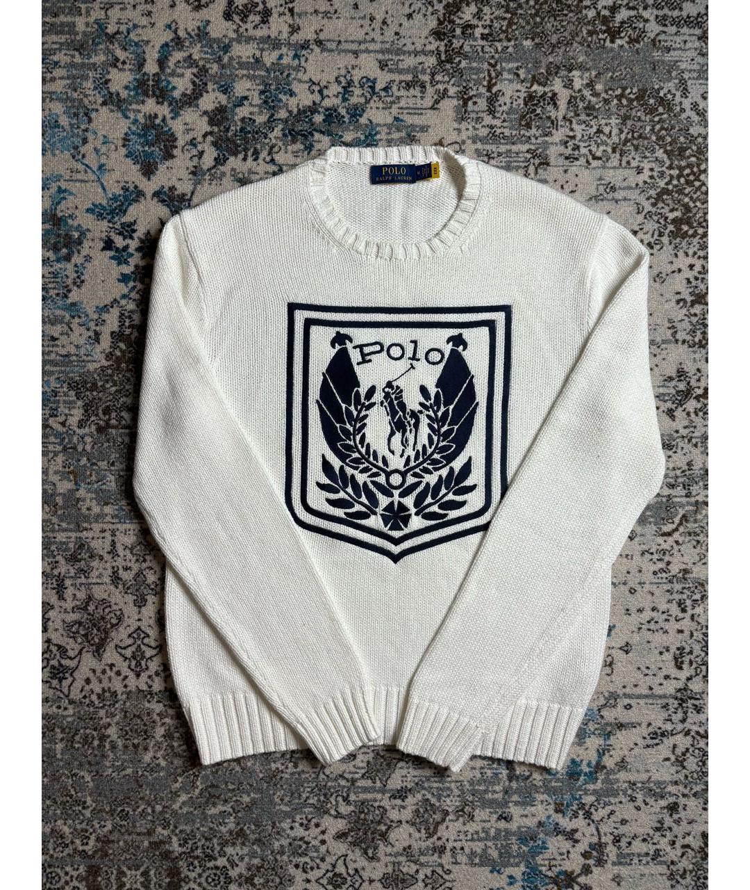 POLO RALPH LAUREN Белый хлопковый джемпер / свитер, фото 5