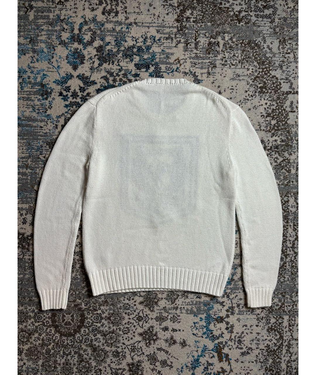 POLO RALPH LAUREN Белый хлопковый джемпер / свитер, фото 2