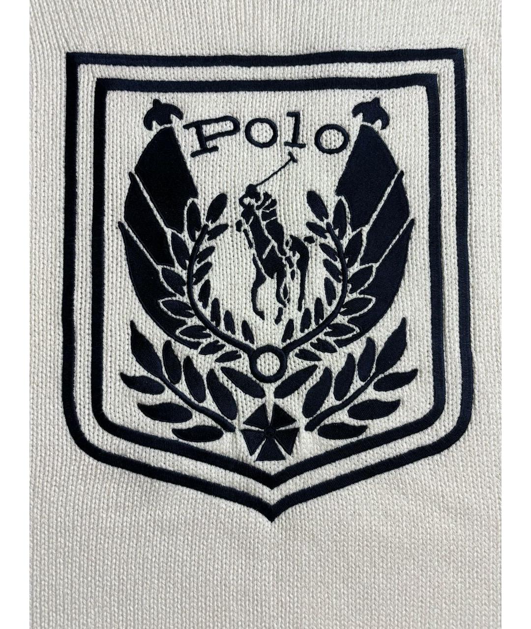 POLO RALPH LAUREN Белый хлопковый джемпер / свитер, фото 6
