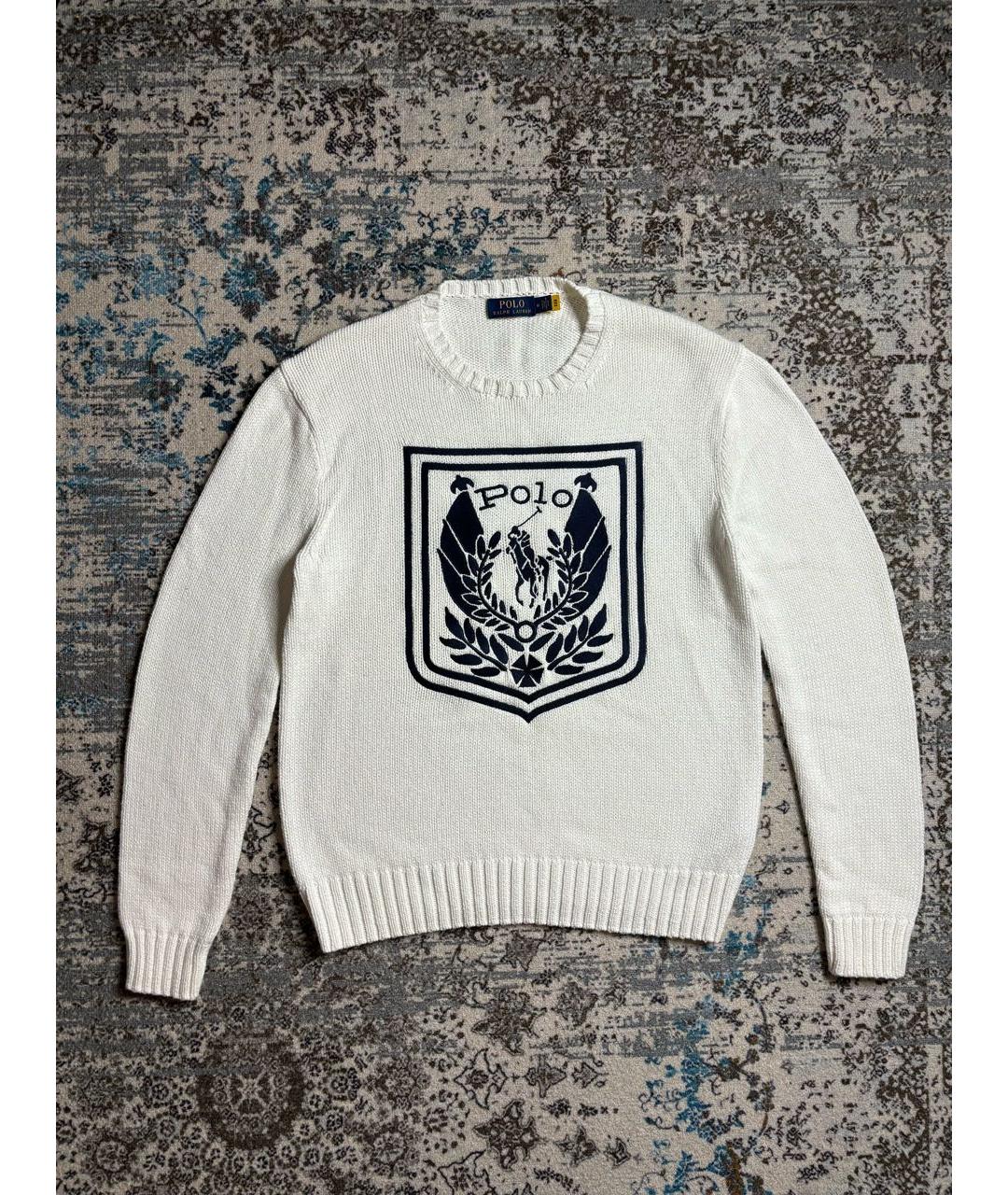 POLO RALPH LAUREN Белый хлопковый джемпер / свитер, фото 9