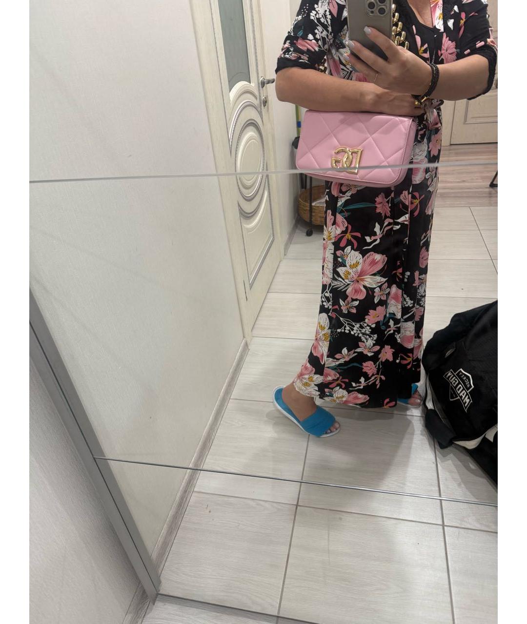 DOLCE&GABBANA Розовая кожаная сумка через плечо, фото 5