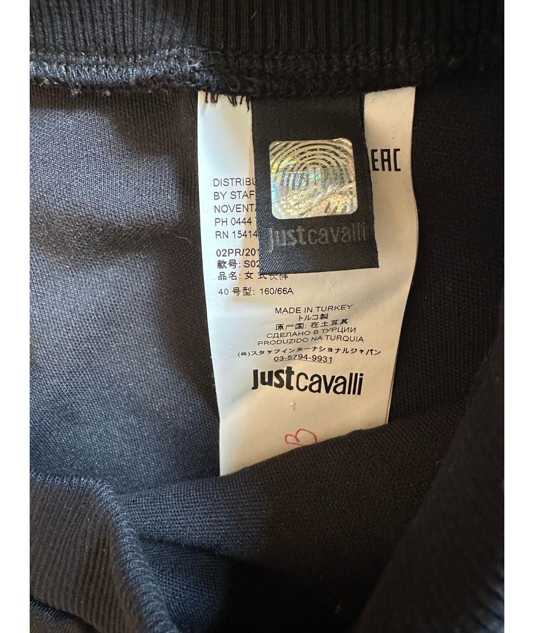 JUST CAVALLI Черные полиэстеровые спортивные брюки и шорты, фото 6