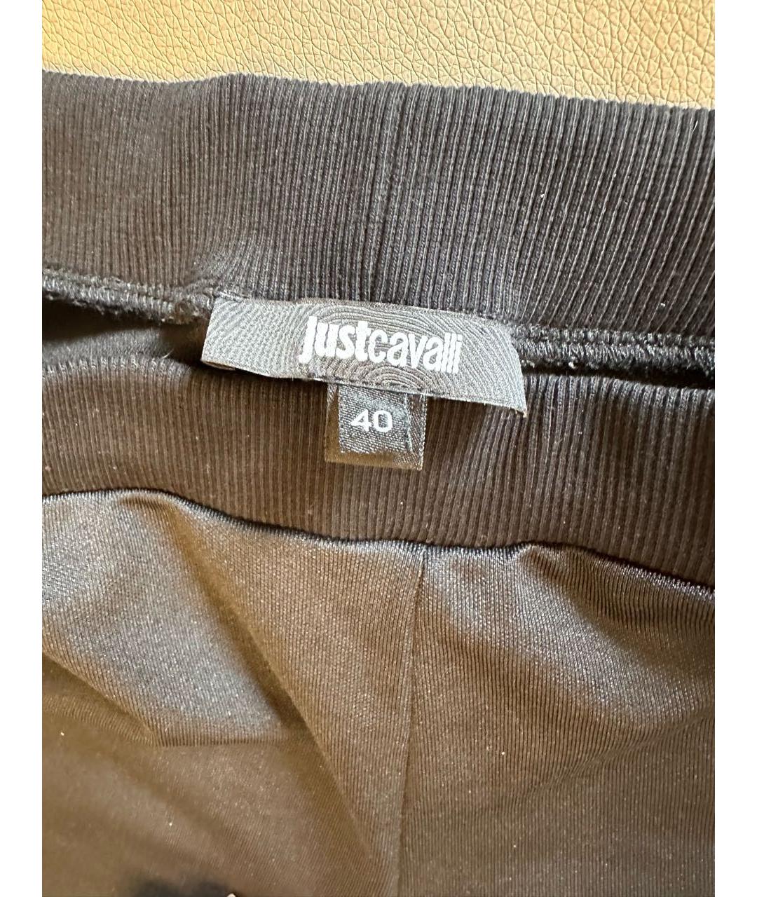 JUST CAVALLI Черные полиэстеровые спортивные брюки и шорты, фото 5