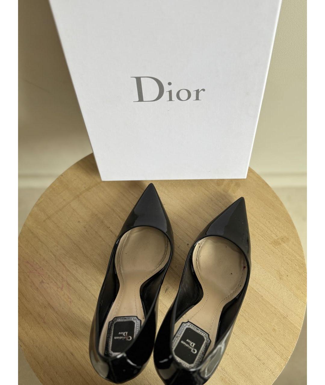 CHRISTIAN DIOR Черные кожаные туфли, фото 4