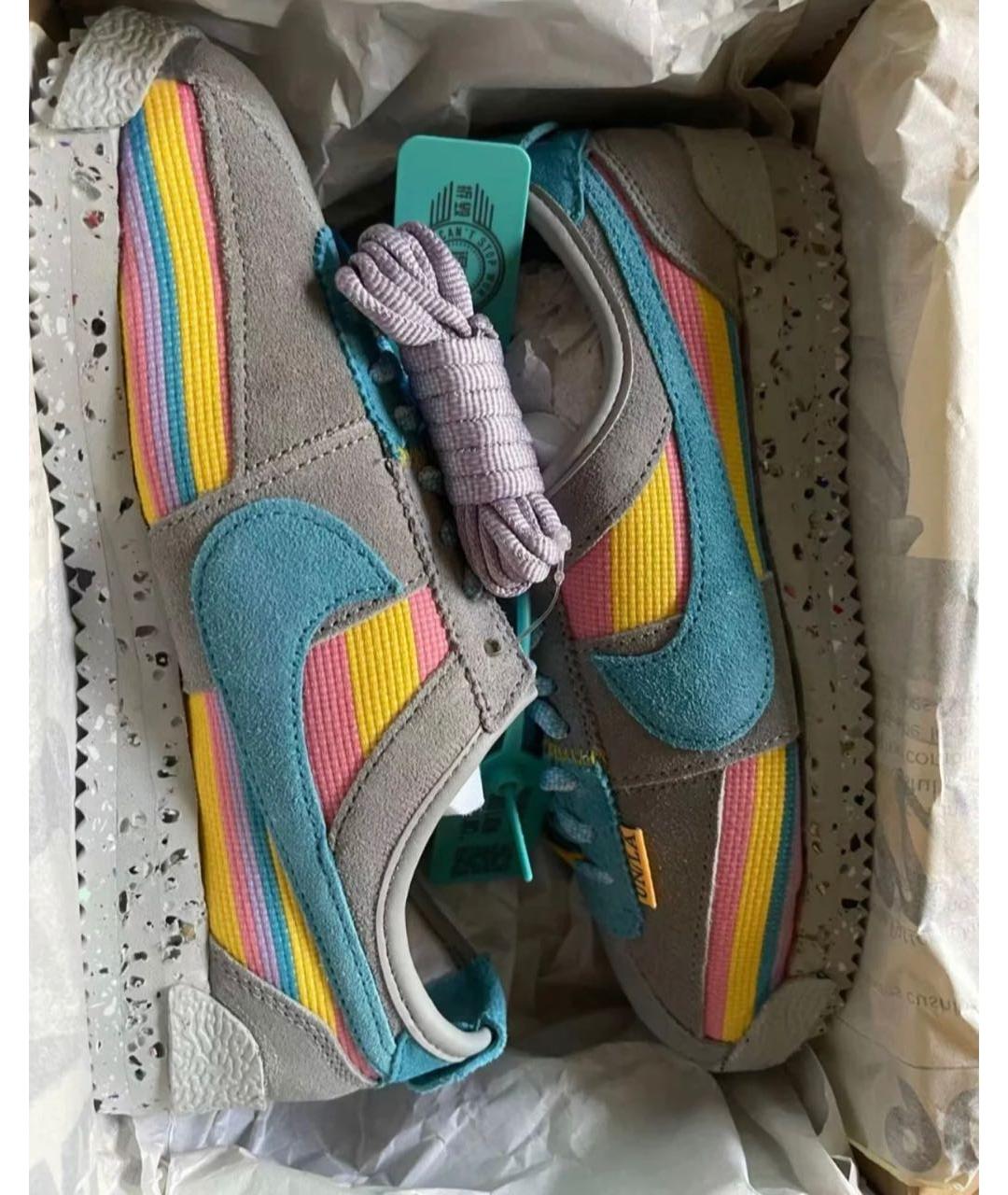 NIKE Серые замшевые низкие кроссовки / кеды, фото 5