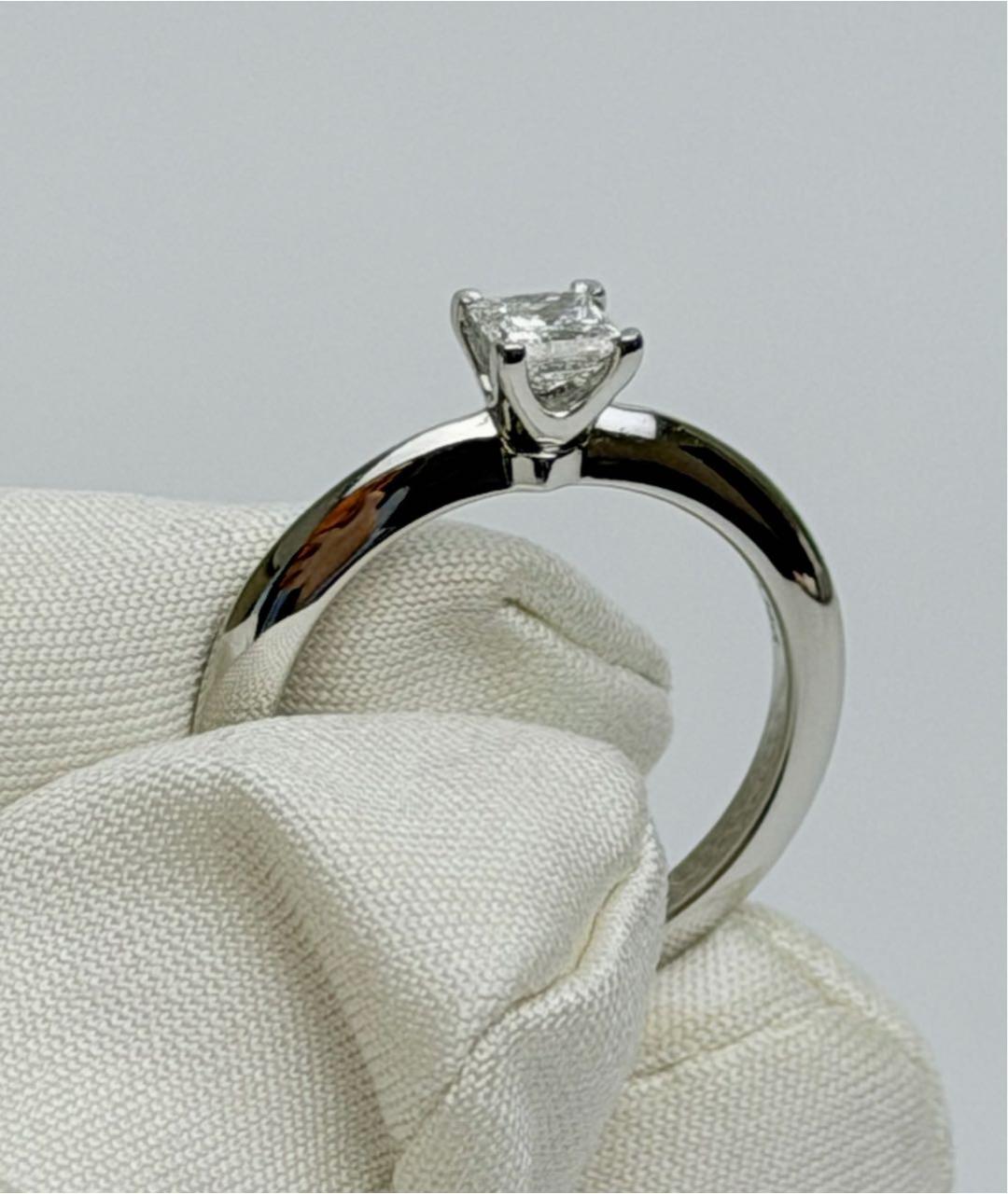 TIFFANY&CO Белое платиновое кольцо, фото 7