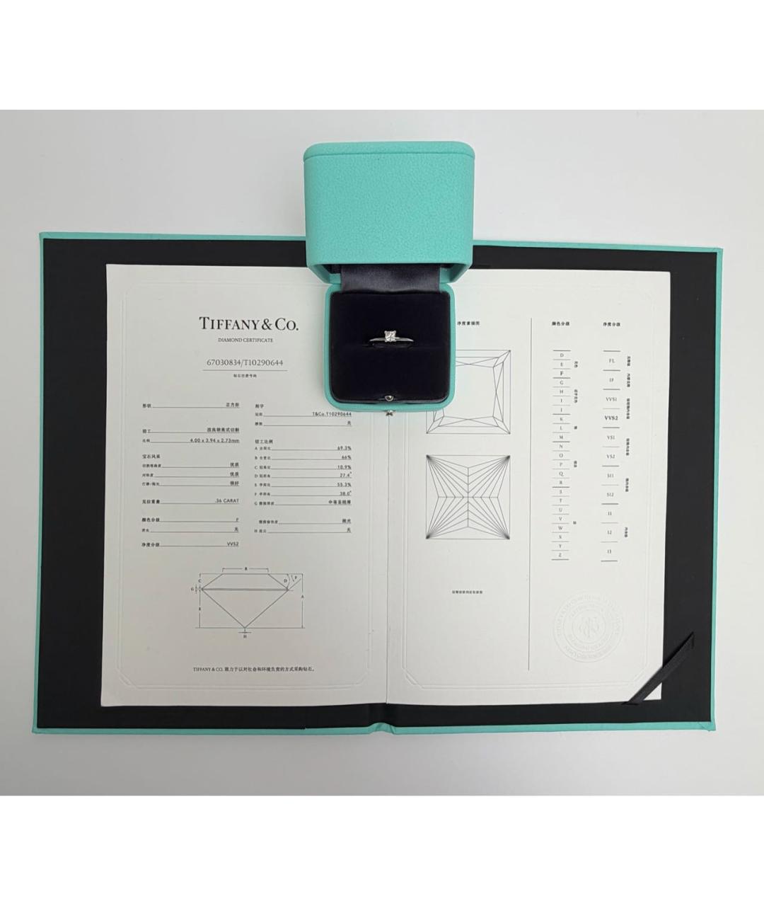 TIFFANY&CO Белое платиновое кольцо, фото 4