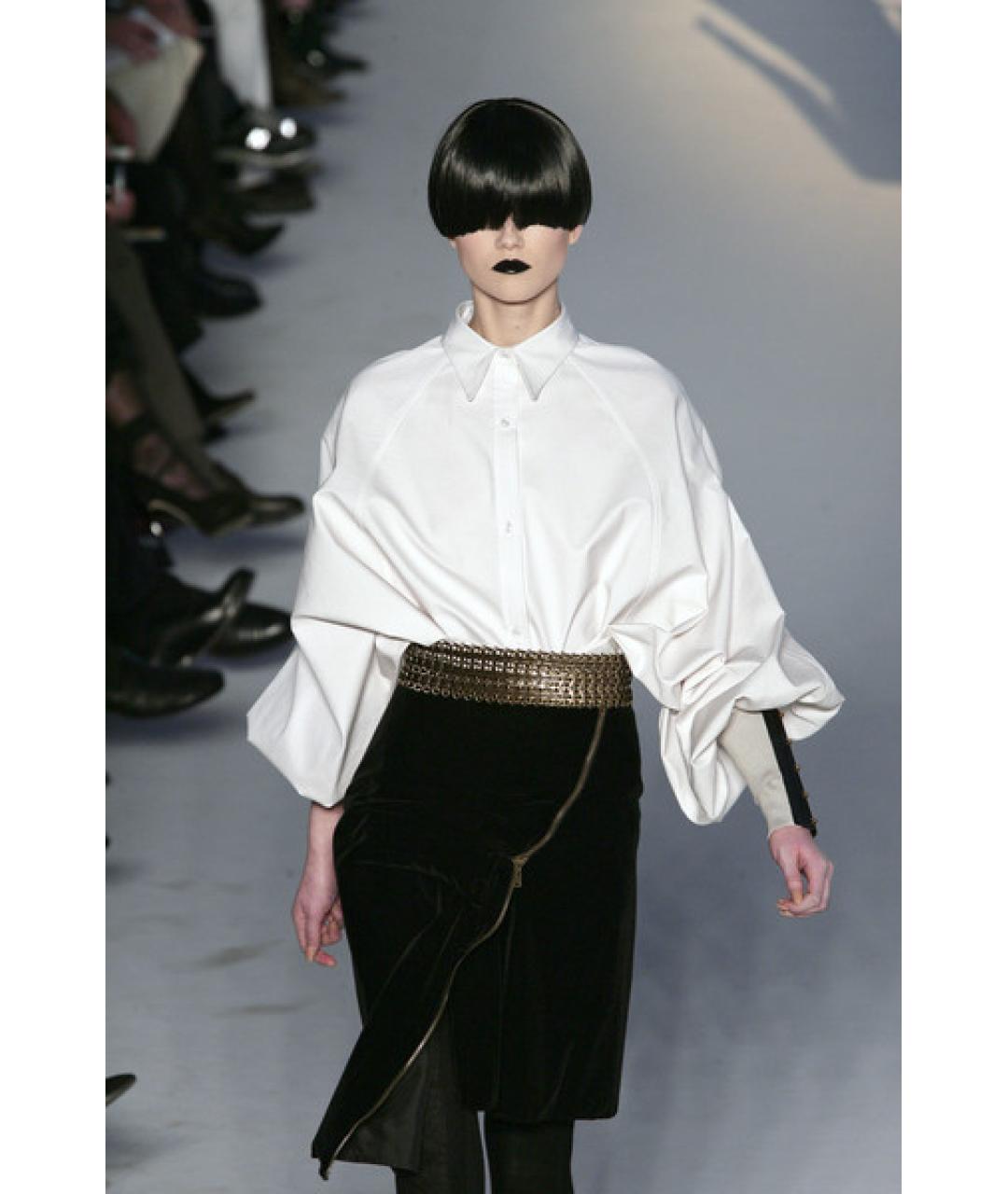 SAINT LAURENT Черная шерстяная юбка миди, фото 8