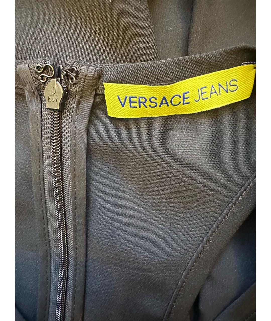 VERSACE JEANS COUTURE Черное полиэстеровое повседневное платье, фото 4