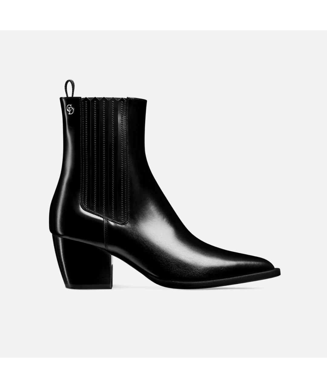 CHRISTIAN DIOR Черные кожаные ботинки, фото 4