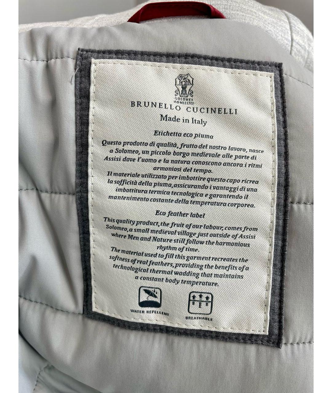 BRUNELLO CUCINELLI Серая кашемировая куртка, фото 7