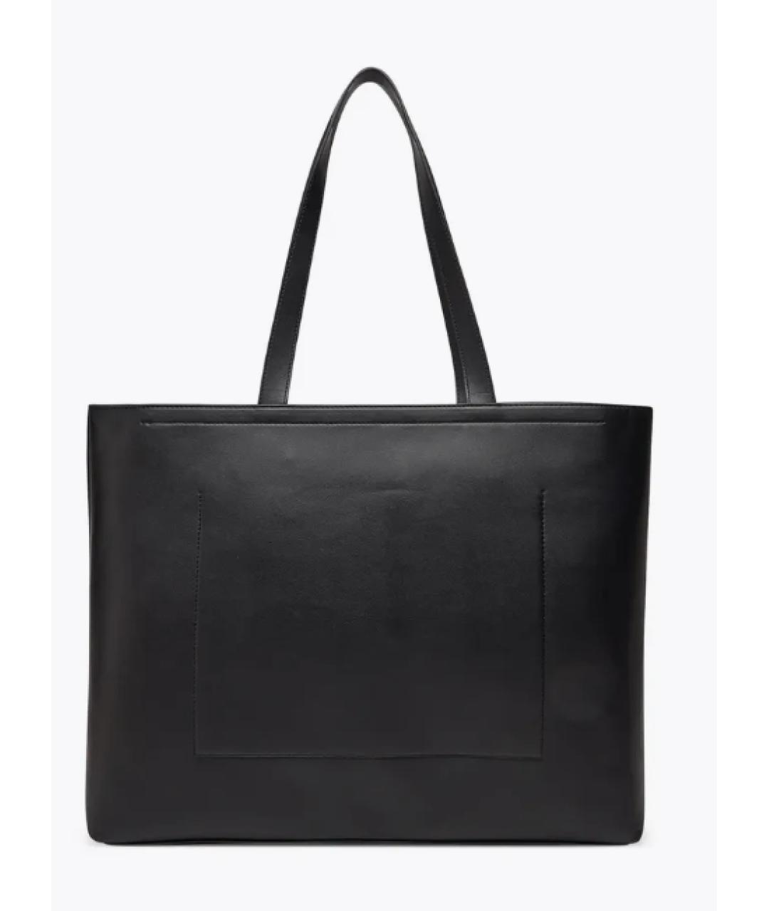 CALVIN KLEIN Черная сумка тоут из искусственной кожи, фото 2