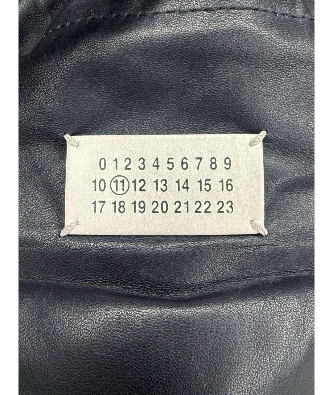 MAISON MARGIELA Черная кожаная сумка через плечо, фото 7