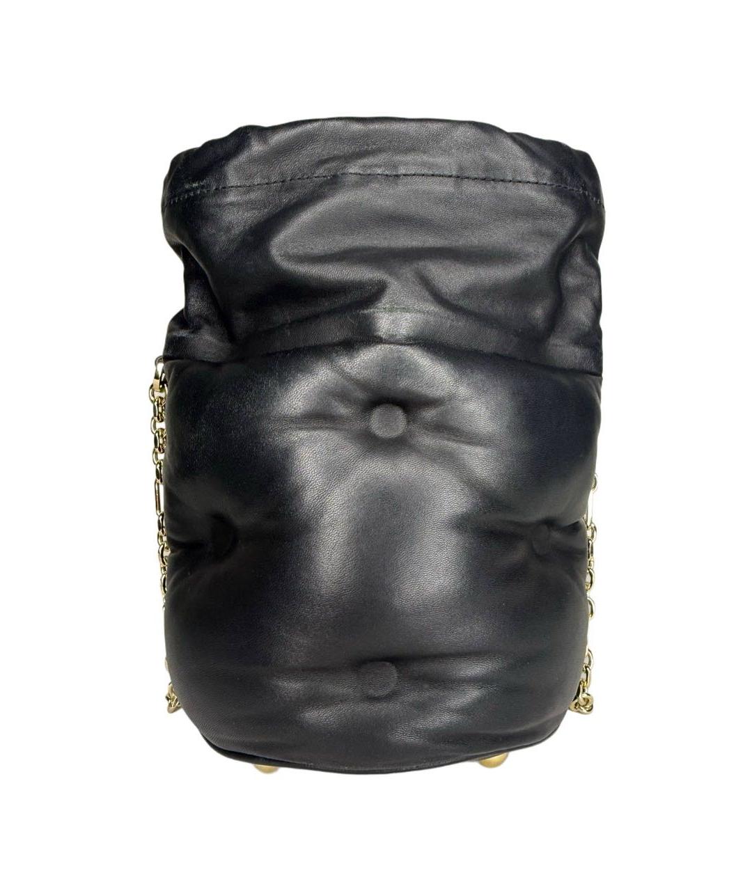 MAISON MARGIELA Черная кожаная сумка через плечо, фото 2