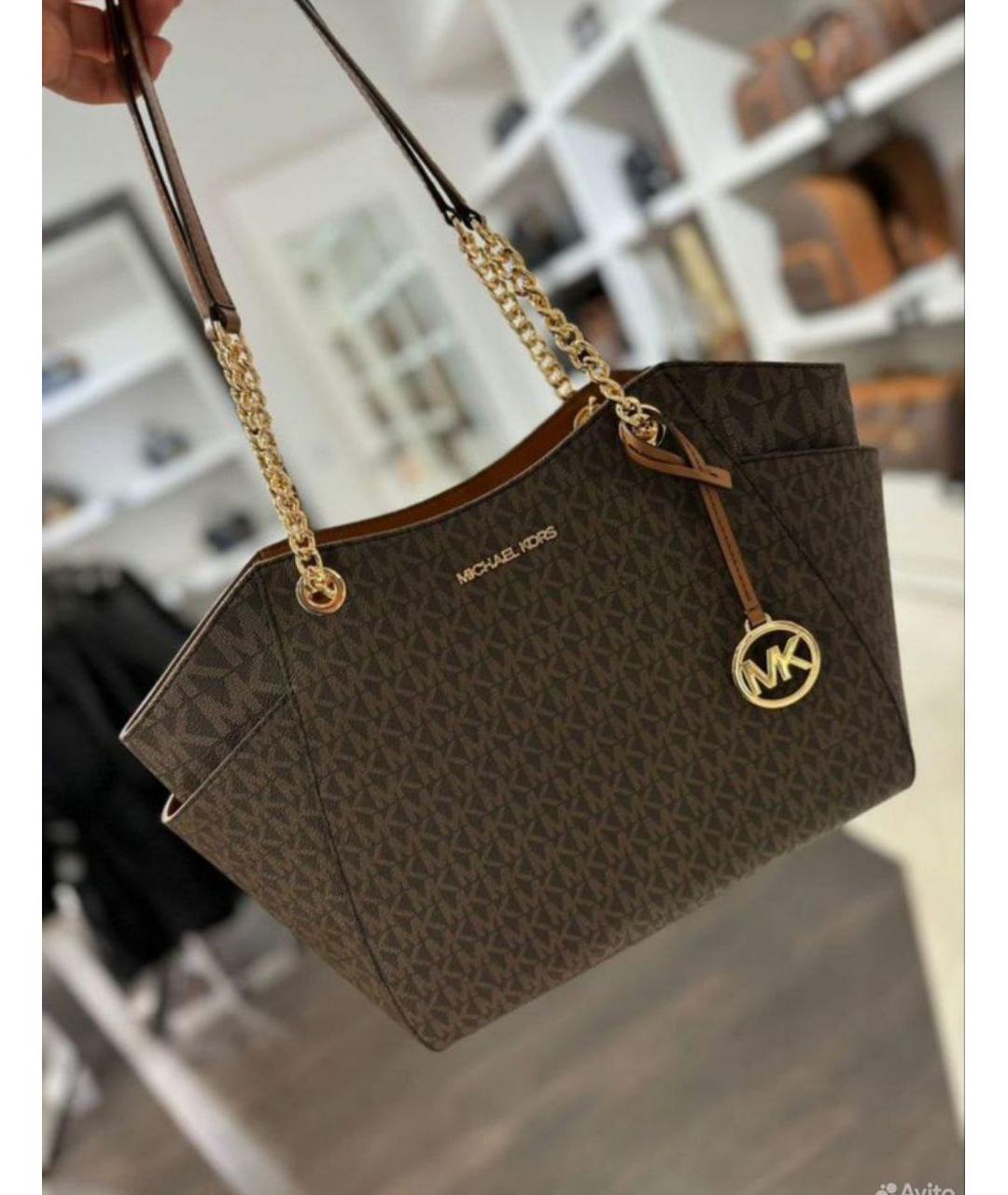 MICHAEL KORS Коричневая сумка тоут, фото 2