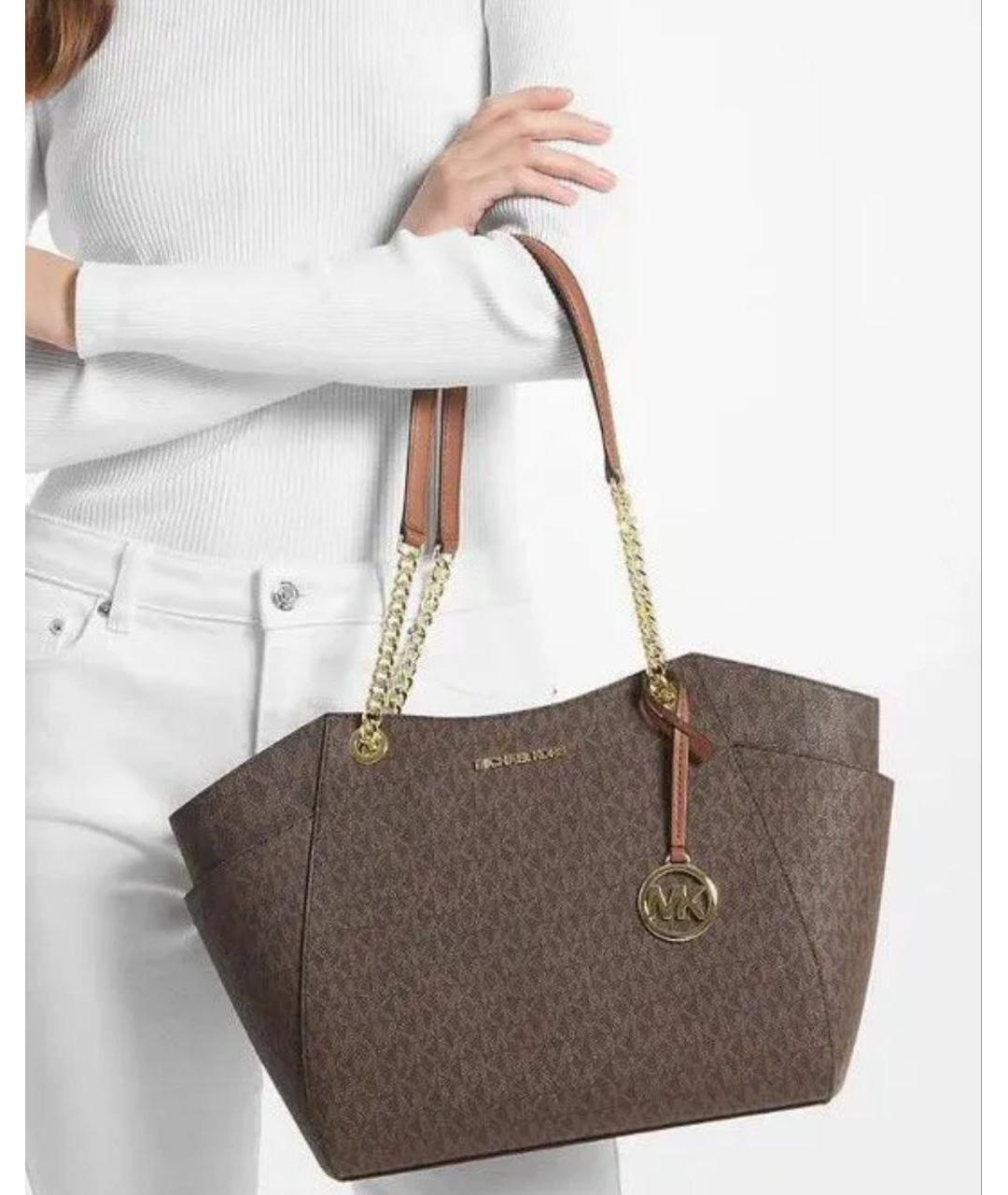 MICHAEL KORS Коричневая сумка тоут, фото 4