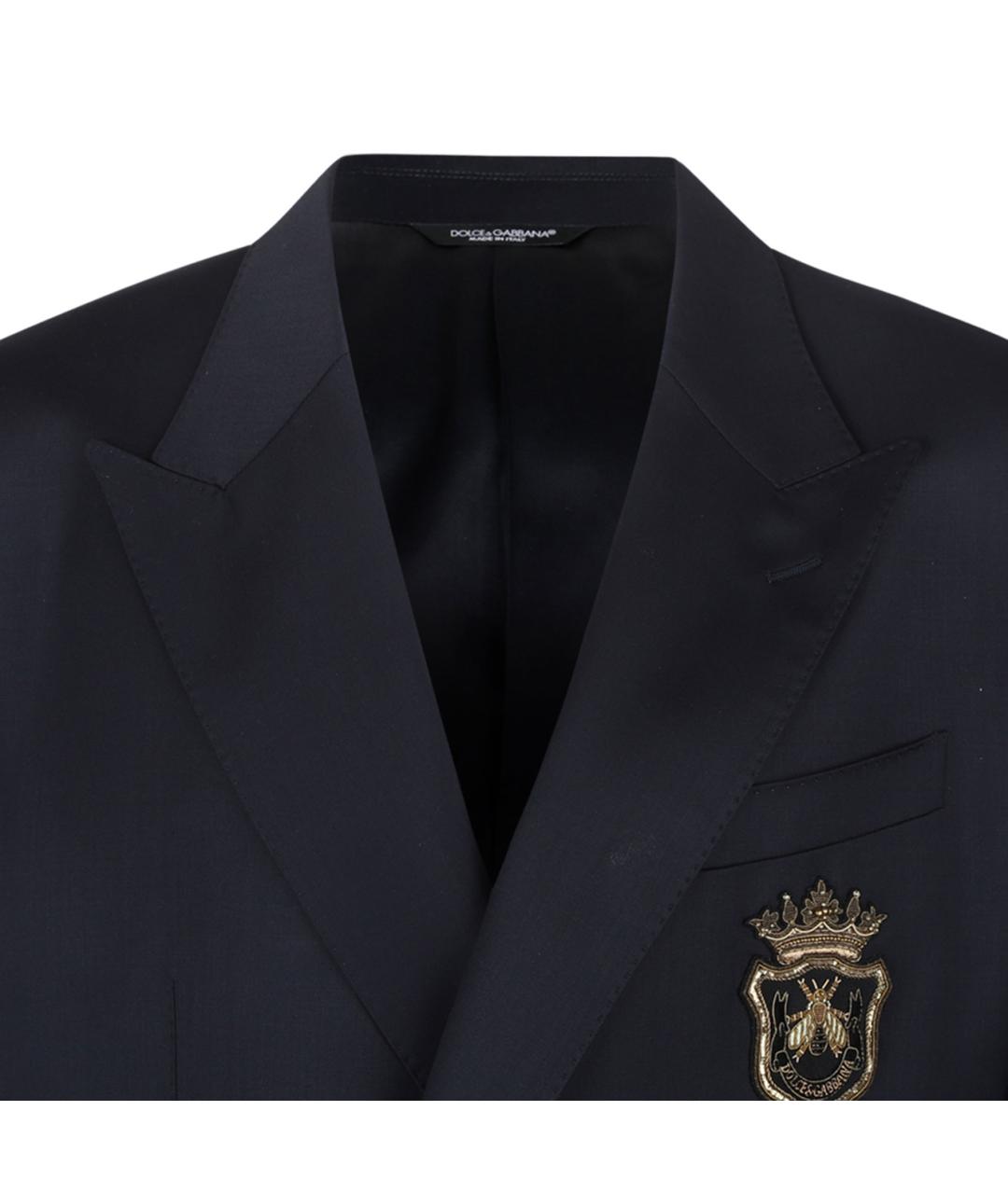 DOLCE&GABBANA Темно-синий пиджак, фото 3