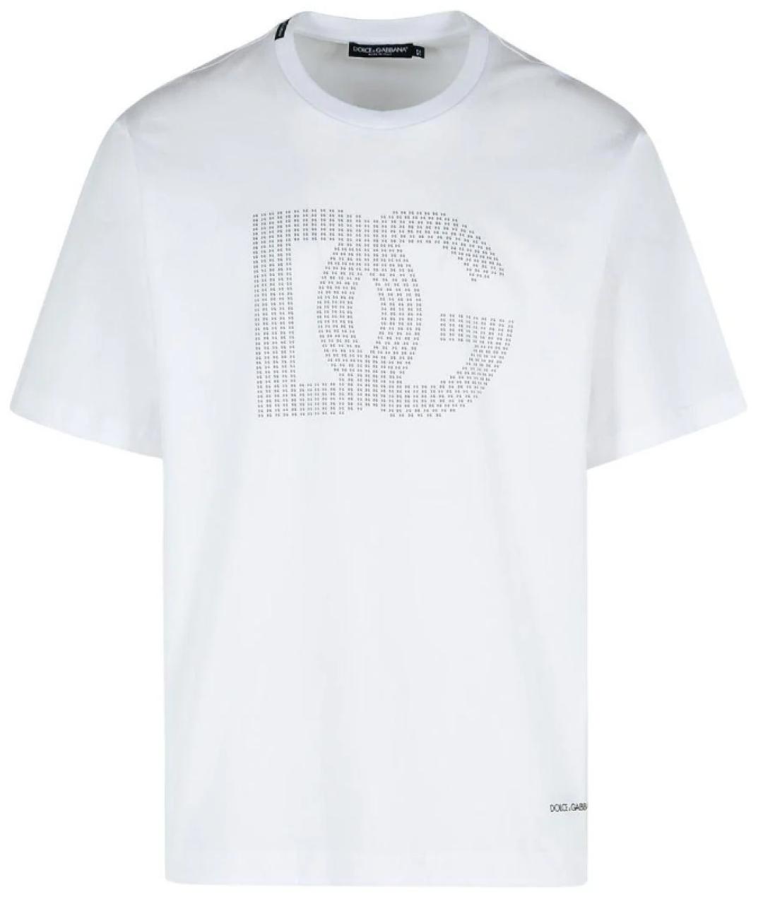 DOLCE&GABBANA Белая хлопковая футболка, фото 1