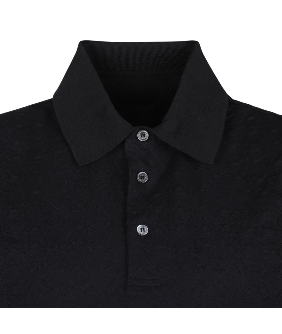 GIVENCHY Черное хлопковое поло с коротким рукавом, фото 3