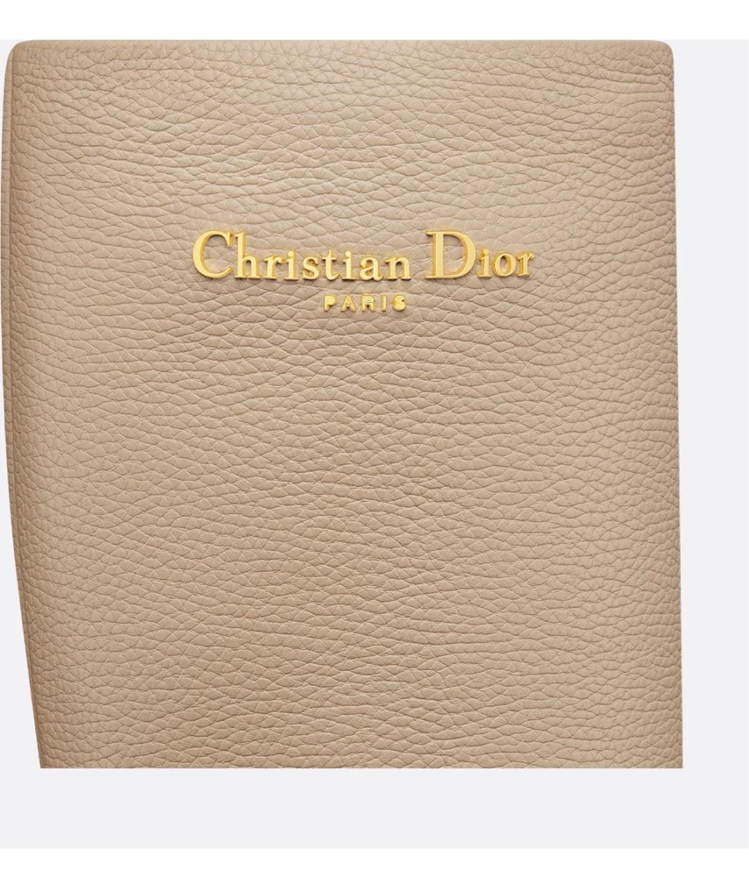 CHRISTIAN DIOR Бежевые кожаные сапоги, фото 3