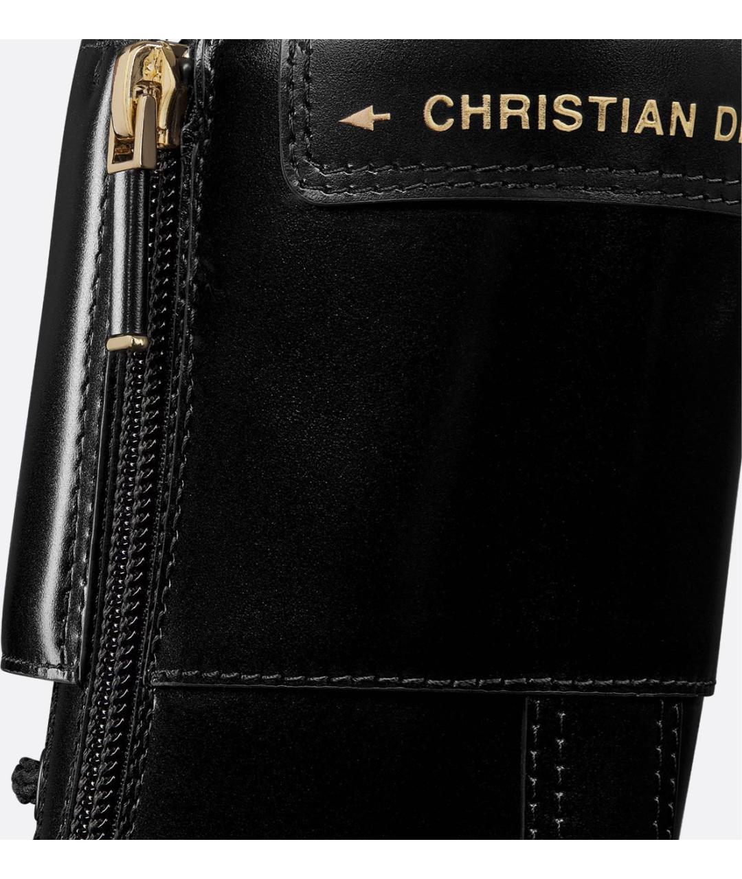 CHRISTIAN DIOR Черные кожаные ботинки, фото 5