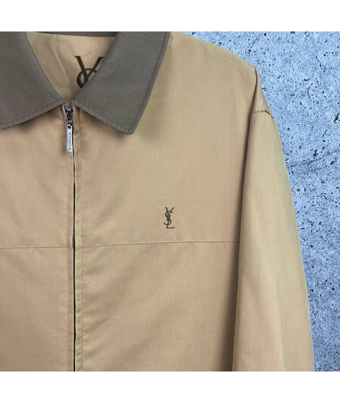 SAINT LAURENT Бежевая куртка, фото 8