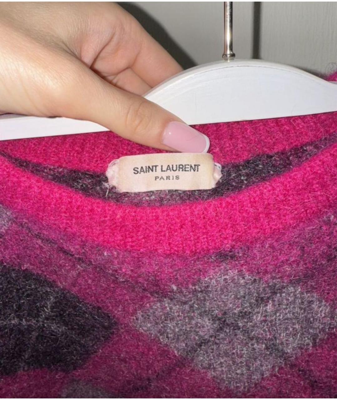 SAINT LAURENT Розовый джемпер / свитер, фото 3