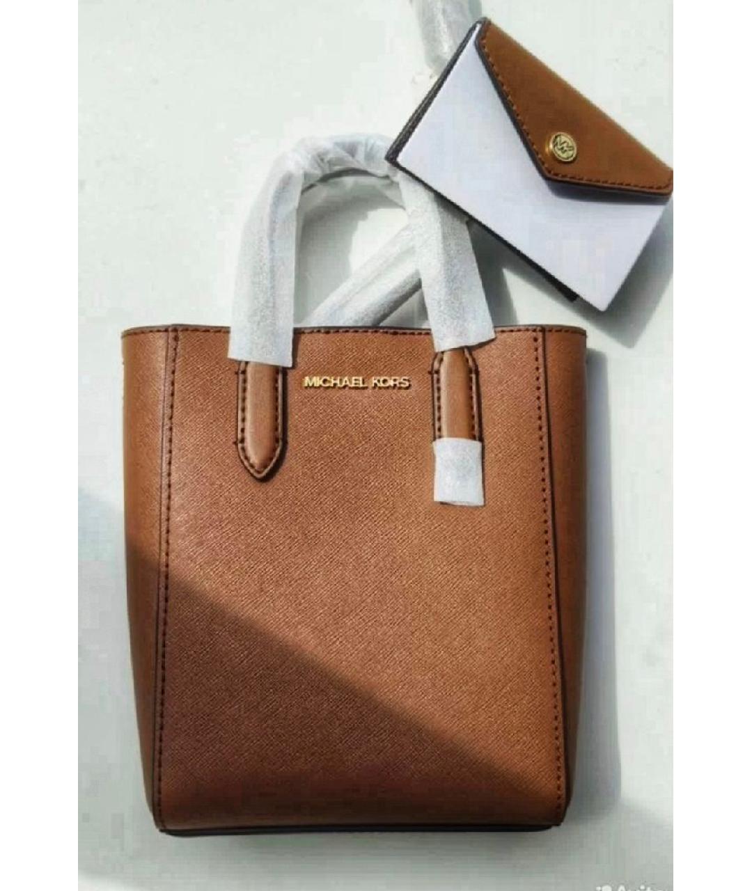 MICHAEL KORS Коричневая сумка тоут, фото 5