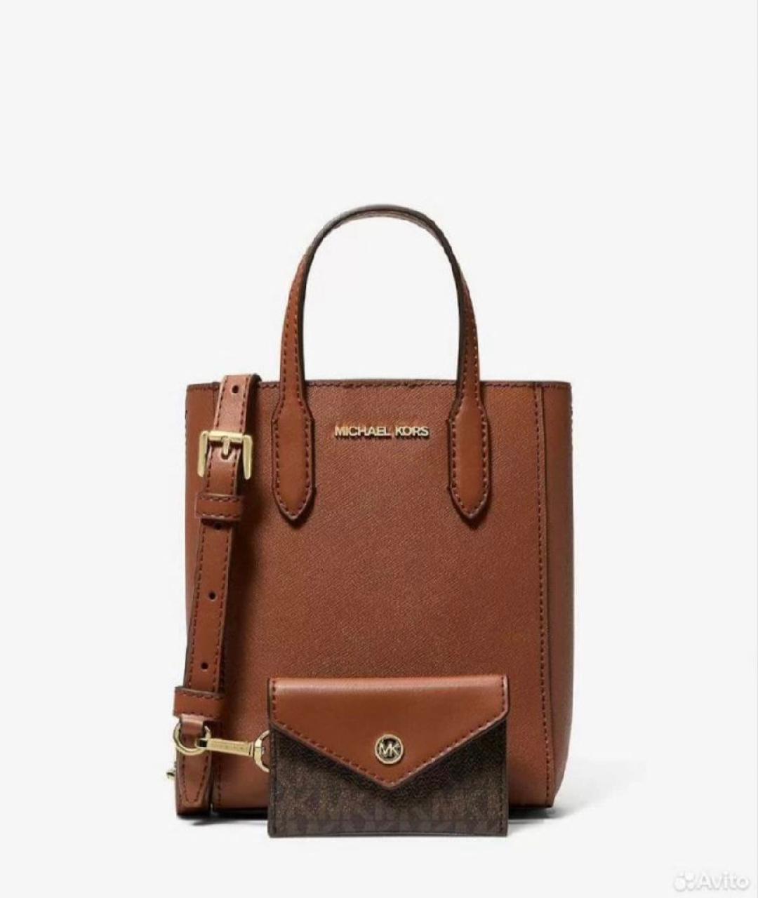 MICHAEL KORS Коричневая сумка тоут, фото 7