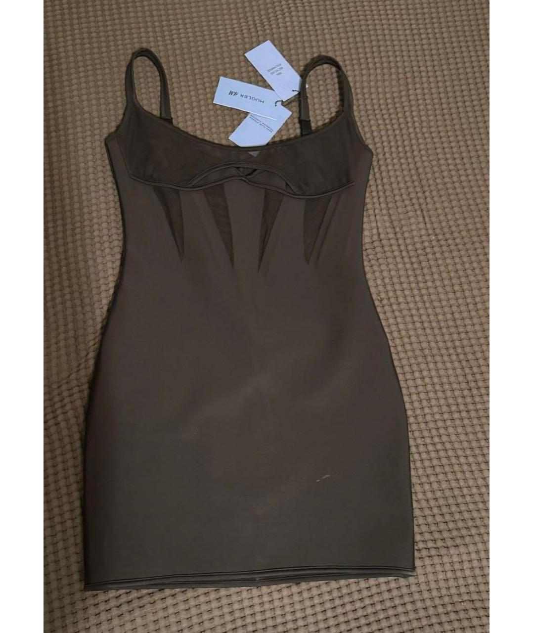 MUGLER Черное полиэстеровое коктейльное платье, фото 3