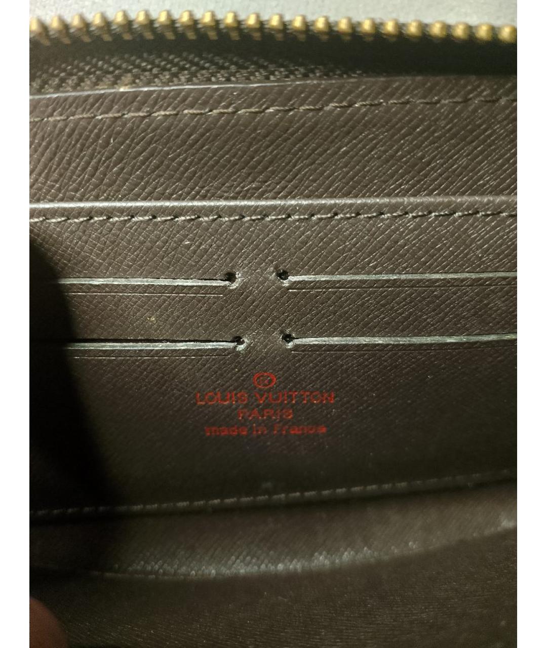 LOUIS VUITTON Коричневый кошелек, фото 3