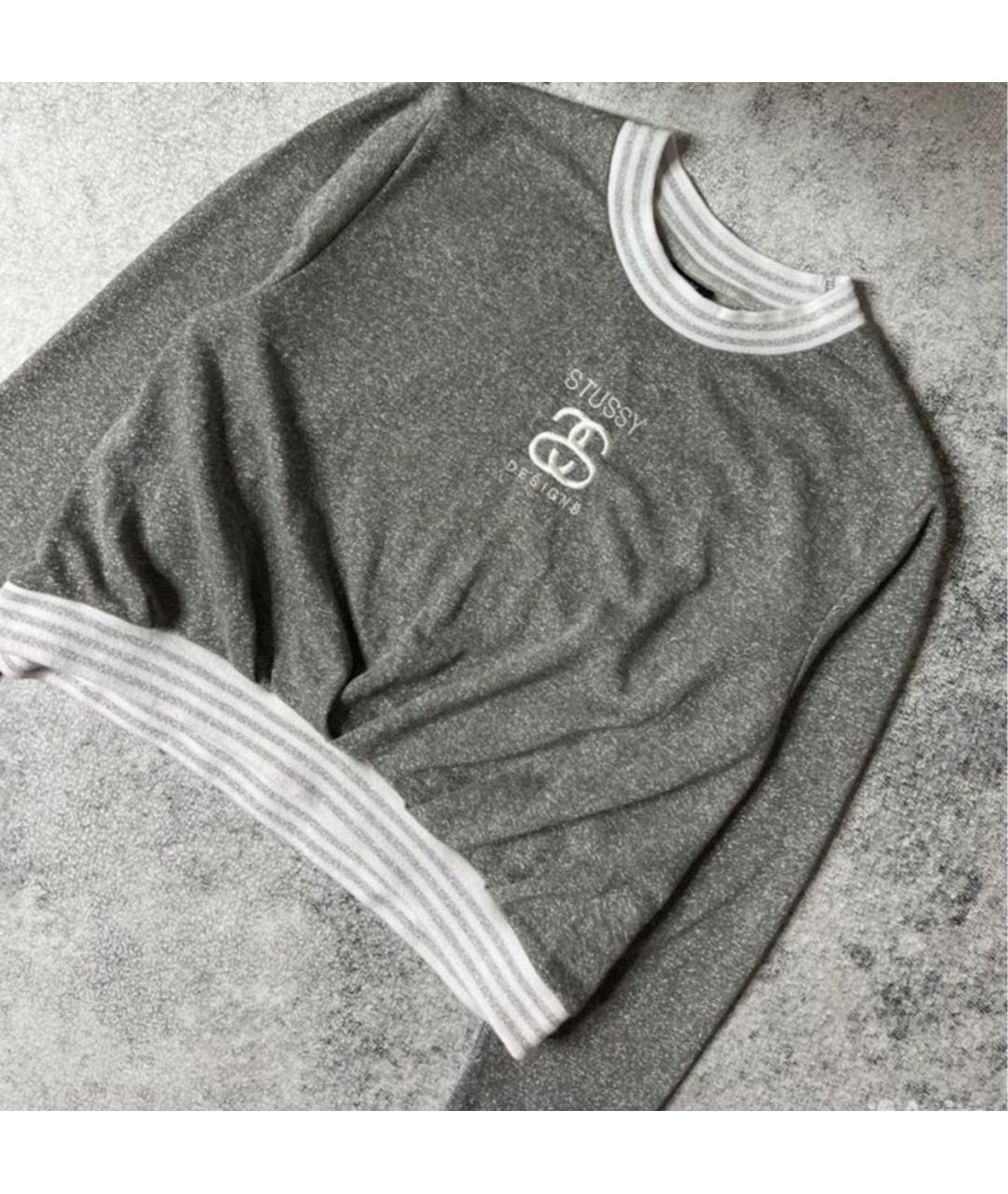 STUSSY Серый хлопковый джемпер / свитер, фото 7