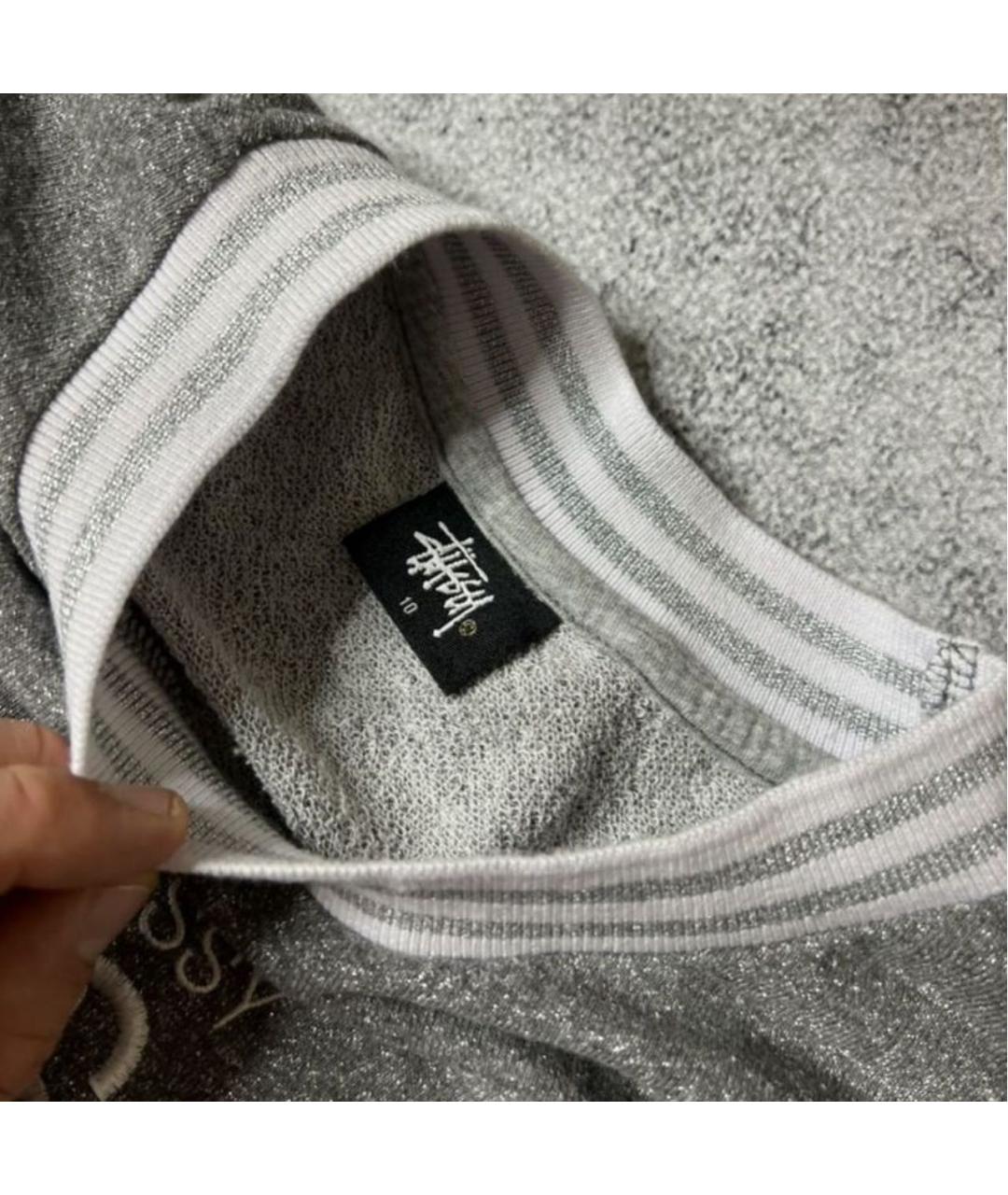 STUSSY Серый хлопковый джемпер / свитер, фото 4