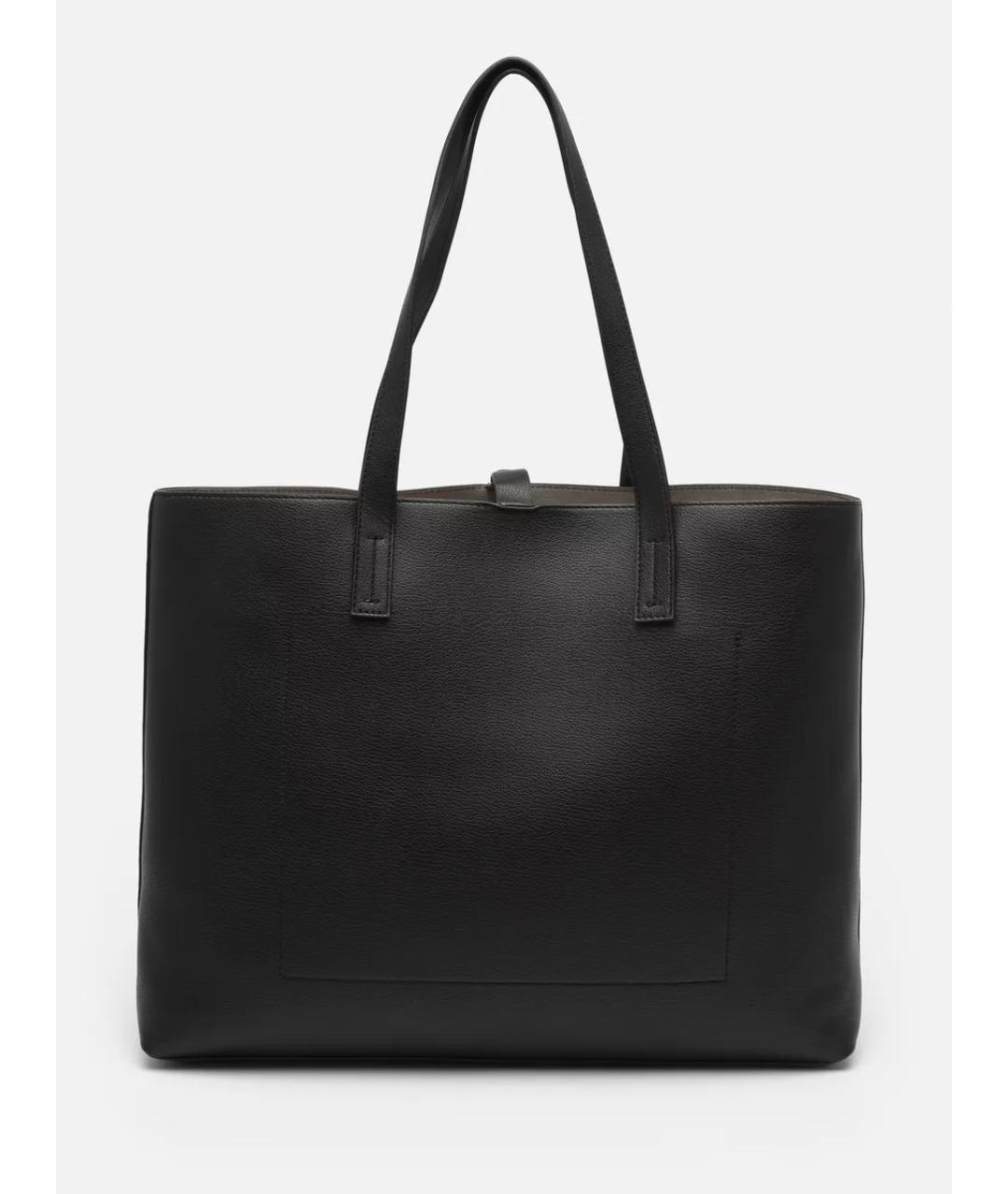 CALVIN KLEIN Черная сумка тоут из искусственной кожи, фото 2