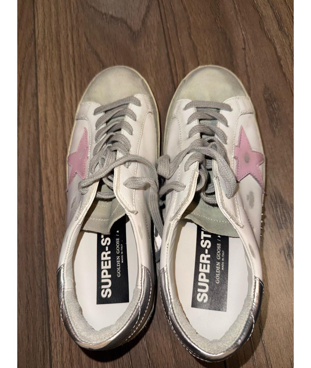 GOLDEN GOOSE DELUXE BRAND Белые кожаные кеды, фото 2