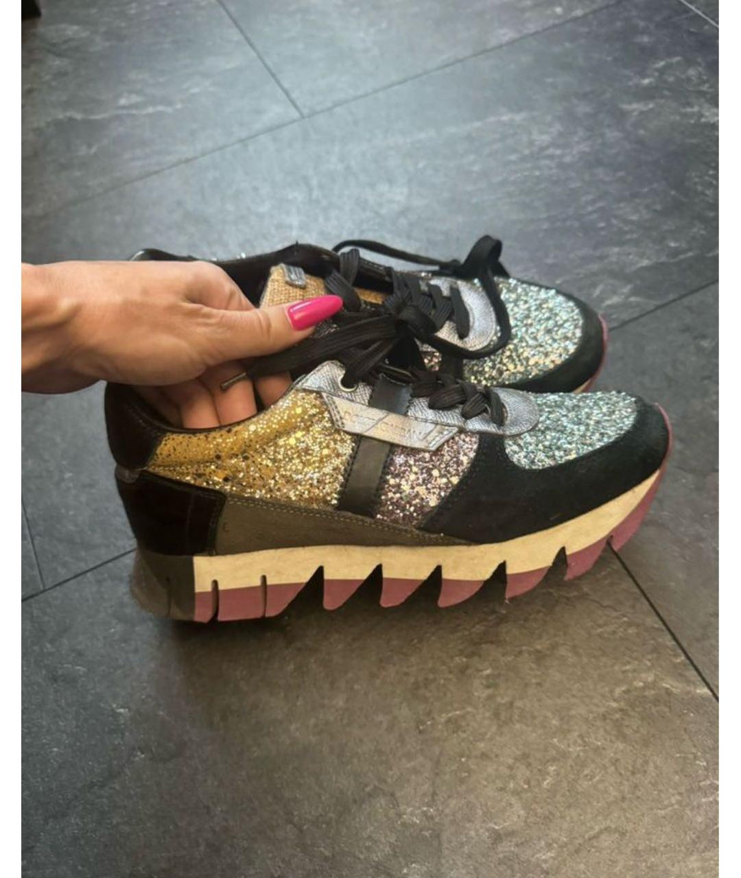 DOLCE&GABBANA Мульти кожаные кроссовки, фото 8