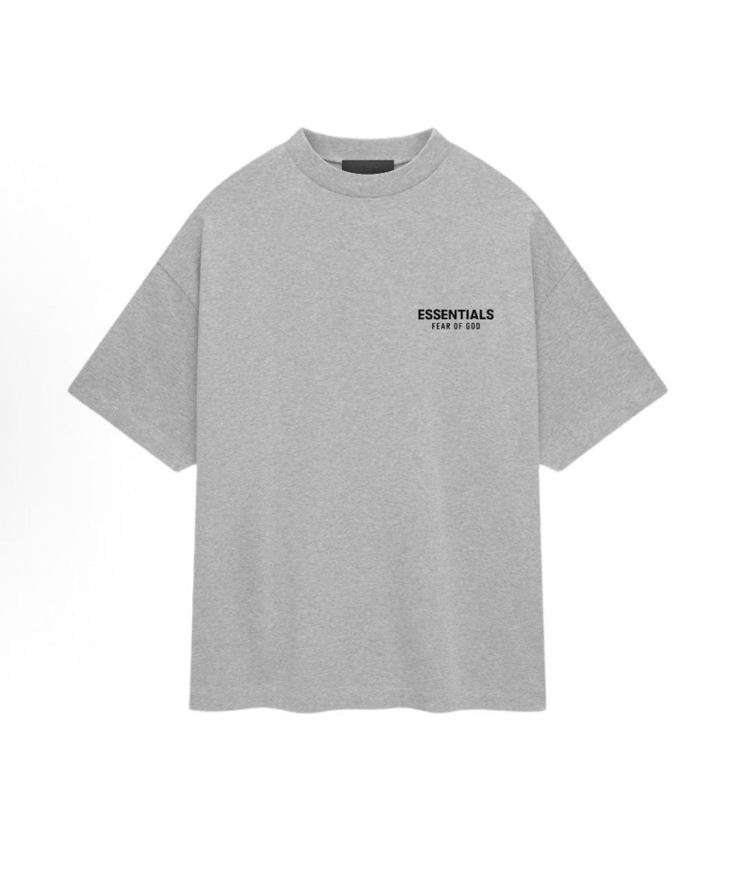 FEAR OF GOD ESSENTIALS Серая хлопковая футболка, фото 1