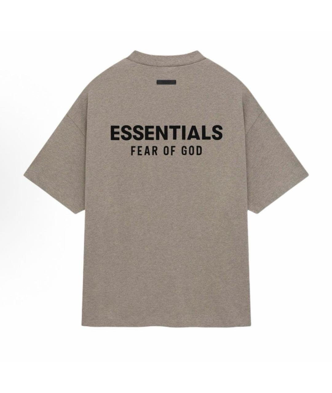 FEAR OF GOD ESSENTIALS Бежевая футболка, фото 2