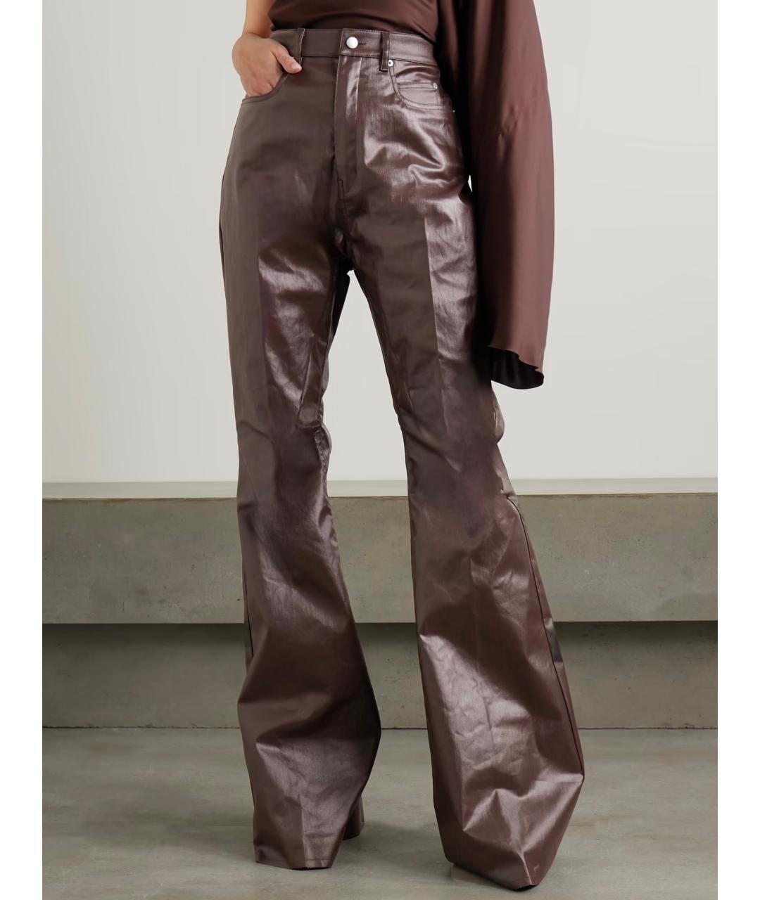 RICK OWENS Коричневые джинсы клеш, фото 4