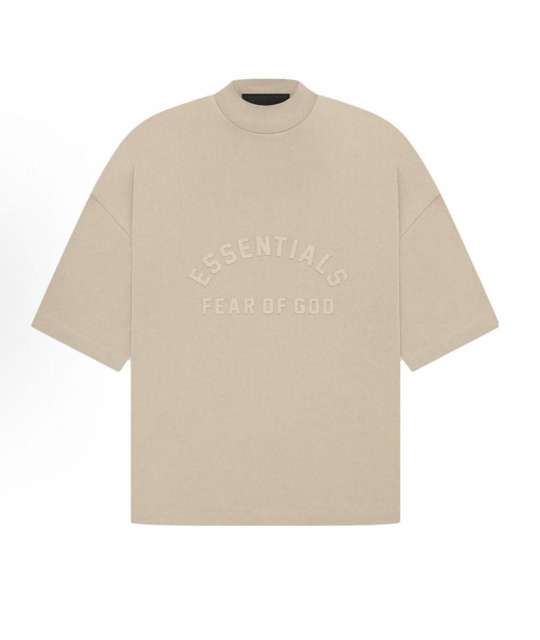 FEAR OF GOD ESSENTIALS Бежевая футболка, фото 1