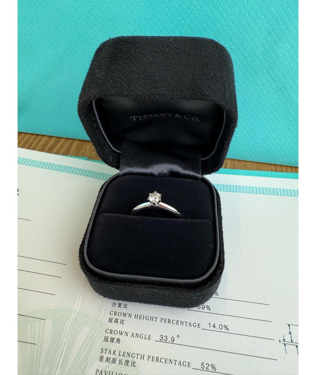 TIFFANY&CO Белое платиновое кольцо, фото 2