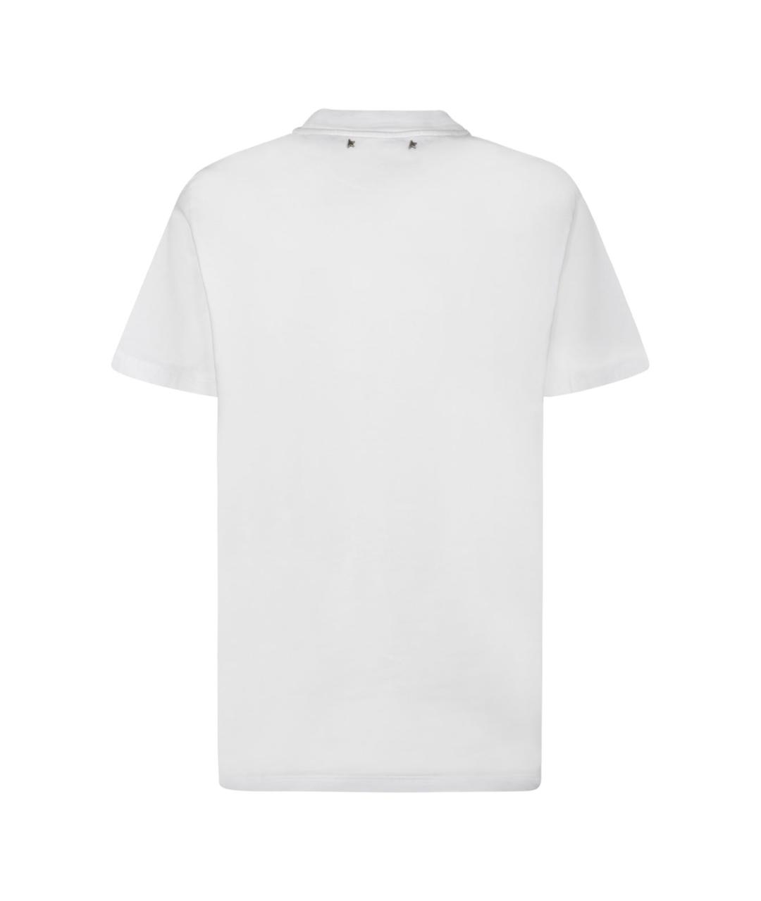 GOLDEN GOOSE DELUXE BRAND Белая хлопковая футболка, фото 2