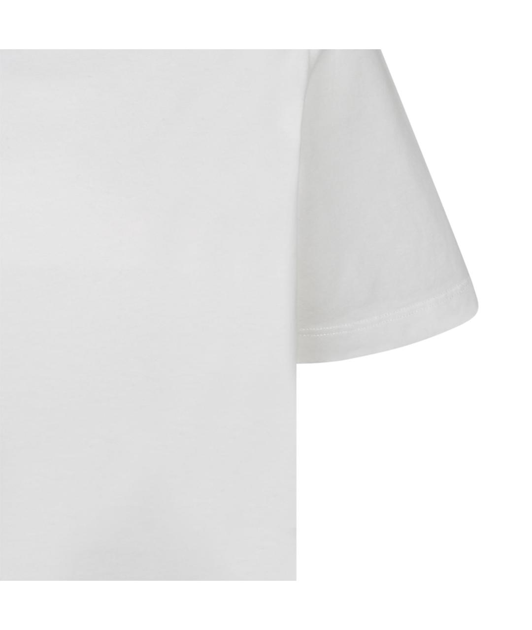 GOLDEN GOOSE DELUXE BRAND Белая хлопковая футболка, фото 4