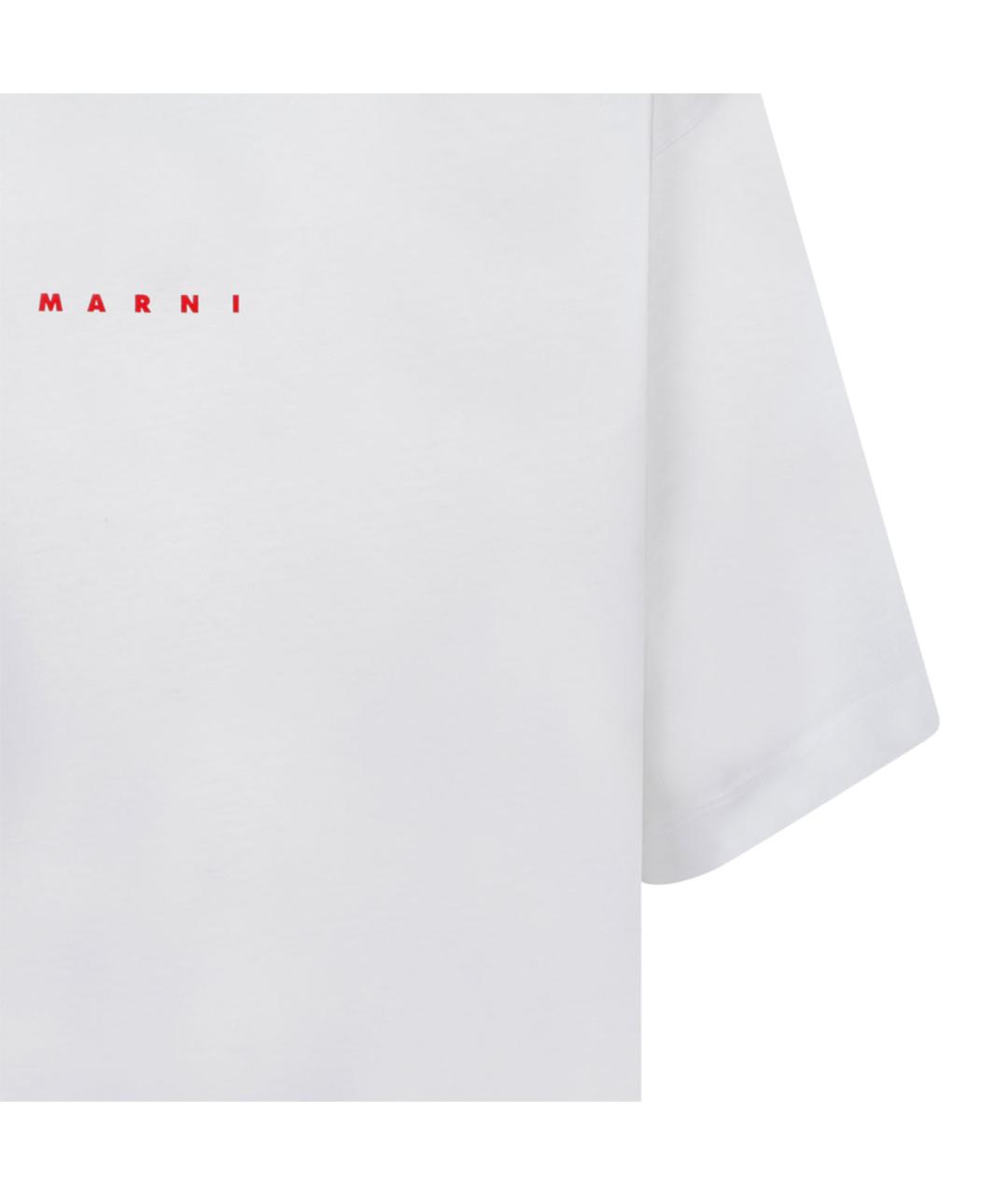 MARNI Белая хлопковая футболка, фото 4