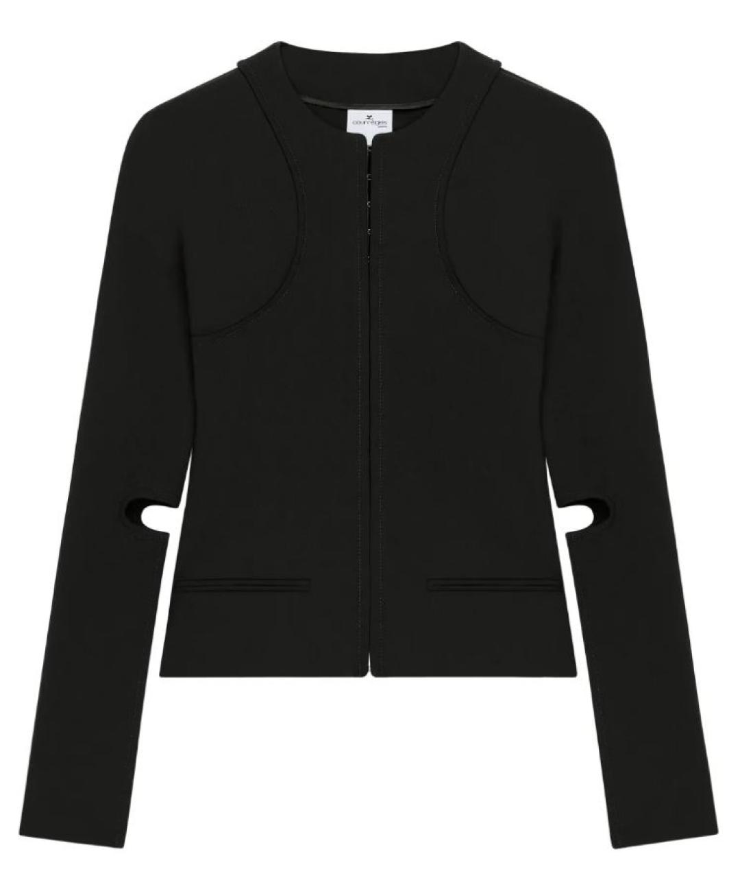 COURREGES Черная полиэстеровая куртка, фото 1