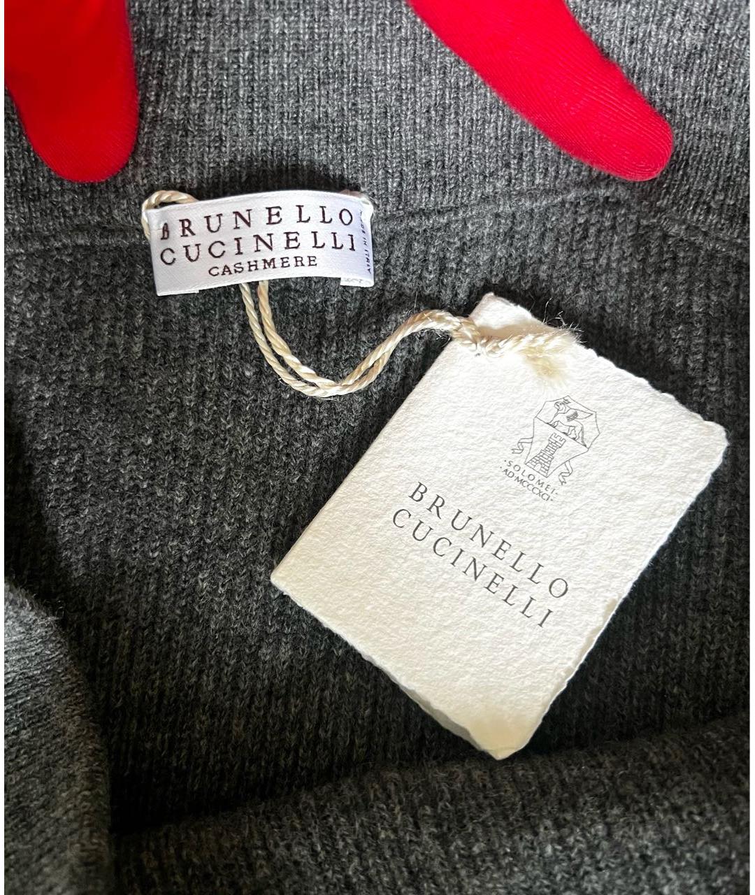 BRUNELLO CUCINELLI Серая юбка миди, фото 6