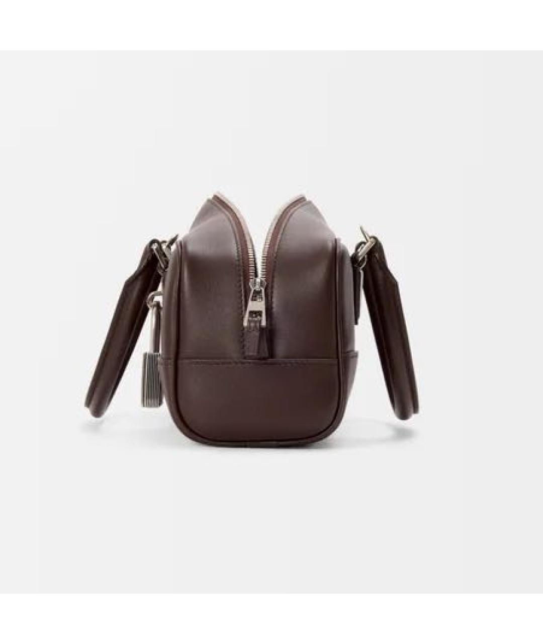 LOEWE Коричневая кожаная сумка с короткими ручками, фото 5