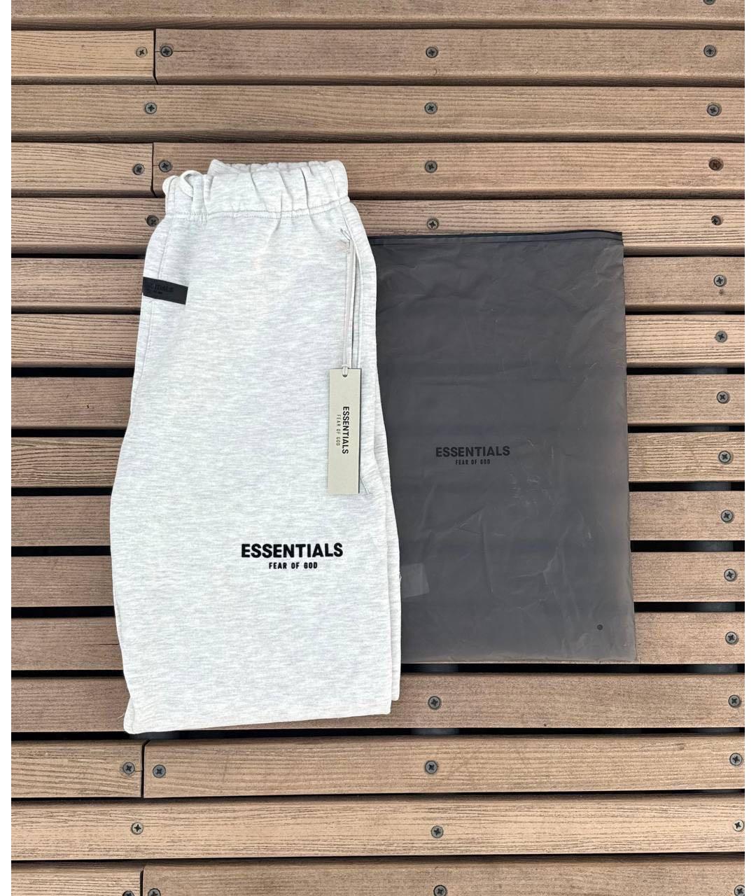 FEAR OF GOD ESSENTIALS Белые хлопковые брюки широкие, фото 2