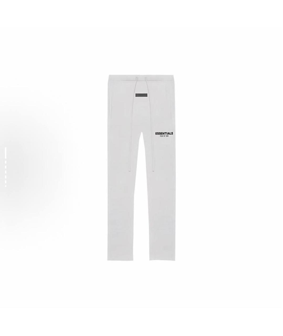 FEAR OF GOD ESSENTIALS Белые хлопковые брюки широкие, фото 1